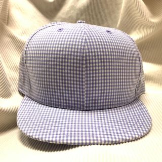 ニューエラー(NEW ERA)の未使用！New Era ギンガムチェック　パープル　キャップ(キャップ)