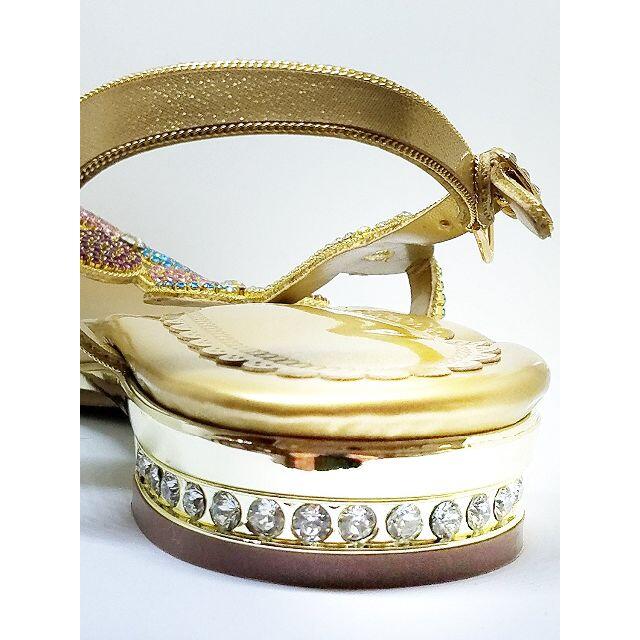 レディース サンダル ぺったんこ ローヒール ビジュー(24,ゴールド) レディースの靴/シューズ(サンダル)の商品写真