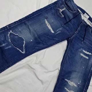 タヴァニティソージーンズ(TAVERNITI SO JEANS)のジミータヴァニティ☆ブラッキー☆ダメージ加工ジョグ☆33☆ウェスト約89cm(デニム/ジーンズ)