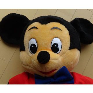 ディズニー(Disney)の40年程前の大きなミッキーマウス　東京サンアンドスター製　ミッキーマウス(ぬいぐるみ)