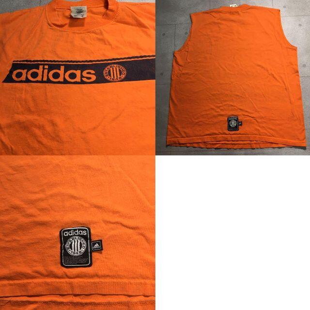 adidas(アディダス)のB255 古着/タンクトップ/アディダス/プリント/ロゴ/OLD/オレンジ レディースのトップス(Tシャツ(半袖/袖なし))の商品写真