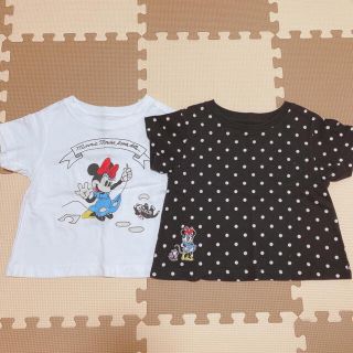 ユニクロ(UNIQLO)のTシャツ UNIQLO トップス ミニー 夏物 女の子 100 2点まとめ売り(Tシャツ/カットソー)