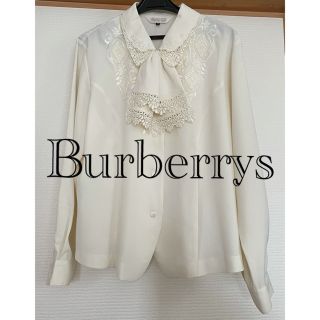 バーバリー(BURBERRY)のバーバリー  バーバリーズ　ブラウス　レース　フレア　フリル　タイ(シャツ/ブラウス(長袖/七分))