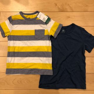 エイチアンドエム(H&M)の【新品タグ付き】H&M Tシャツ 2枚セット 110/115(Tシャツ/カットソー)