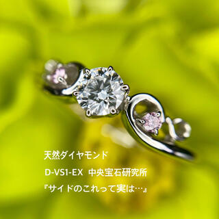 『専用です』天然ダイヤモンド0.252×0.036ct D-VS1-EX 中宝研(リング(指輪))