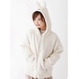 インデックス(INDEX)の新品★miffy×index ミッフィー インデックスふわもこルームパーカー(ルームウェア)