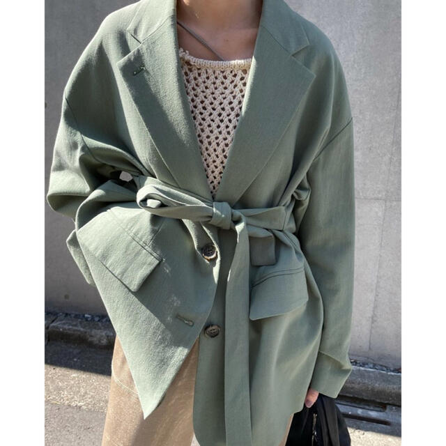 STUDIOUS(ステュディオス)のCLANE/MIX COLOR BELT JACKET 1size レディースのジャケット/アウター(テーラードジャケット)の商品写真