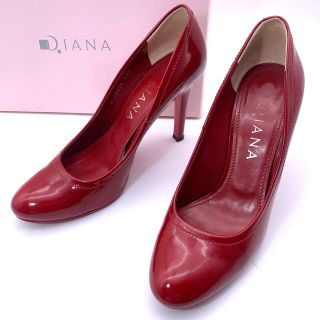 ダイアナ(DIANA)の■DIANA■パンプス 23.5cm レッド エナメル 359(ハイヒール/パンプス)