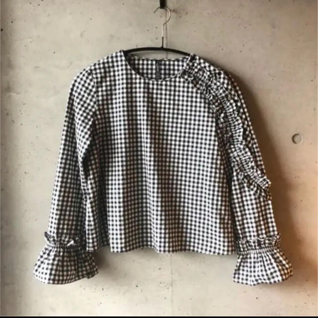 ZARA(ザラ)のZARA ギンガムチェック　ブラウス レディースのトップス(シャツ/ブラウス(長袖/七分))の商品写真