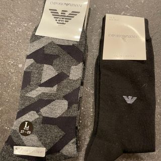 エンポリオアルマーニ(Emporio Armani)の新品　エンポリオアルマーニ　スーツ用靴下　二足セット(ソックス)