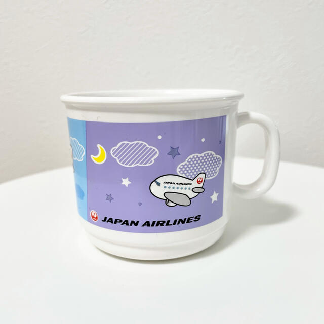 JAL(日本航空)(ジャル(ニホンコウクウ))の【非売品】JAL☆マグカップ コップ 巾着 キッズ/ベビー/マタニティの授乳/お食事用品(マグカップ)の商品写真