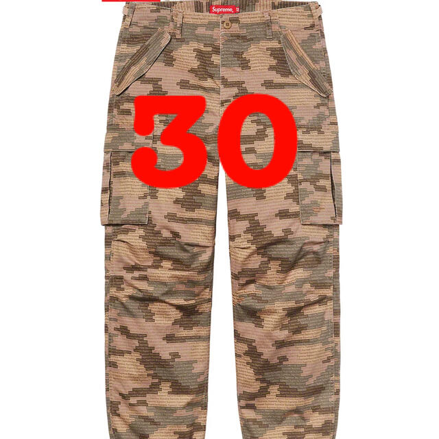 30 Supreme Cargo Pant ボックス総柄 茶