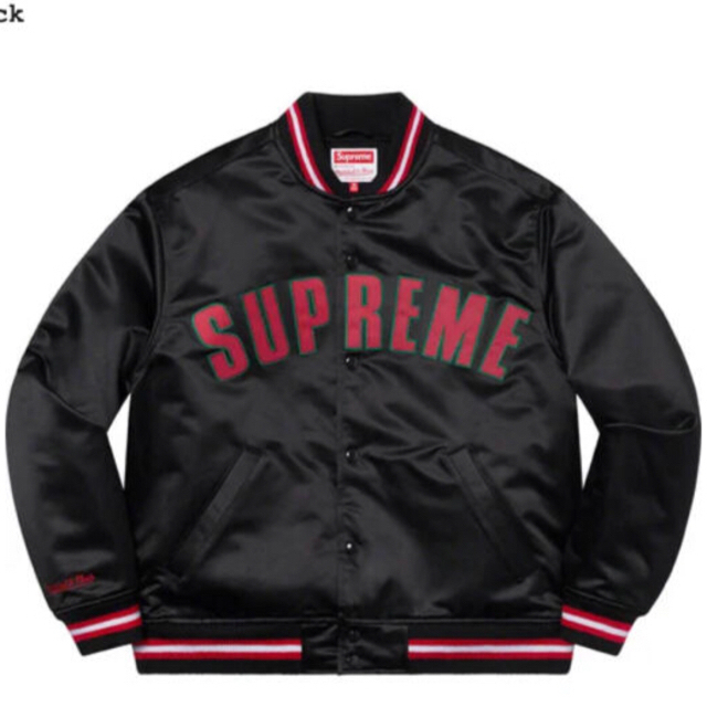 supreme Satin Varsity Jacket