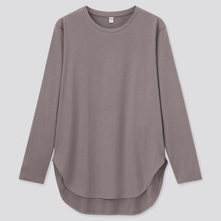 ユニクロ(UNIQLO)のUNIQLO コットンロングシャツテールT(カットソー(長袖/七分))