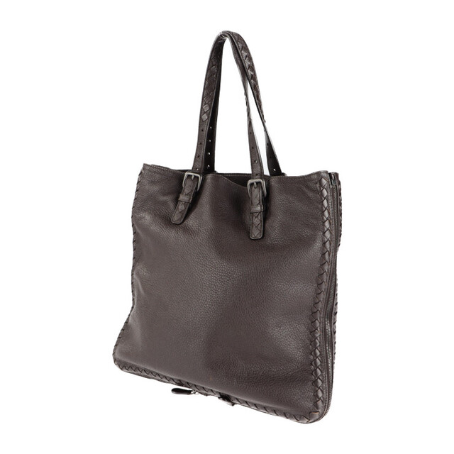 BOTTEGAVENETA ボッテガヴェネタ トートバッグ 261226 レザー ダークブラウン イントレチャート ショルダーバッグ 【本物保証】