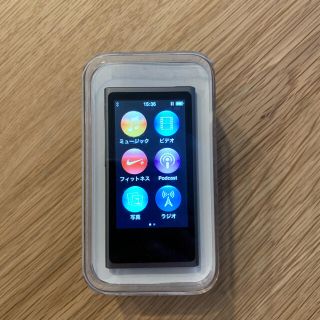 アップル(Apple)の新品同様　APPLE iPod nano 16GB スペースグレー　第7世代(ポータブルプレーヤー)