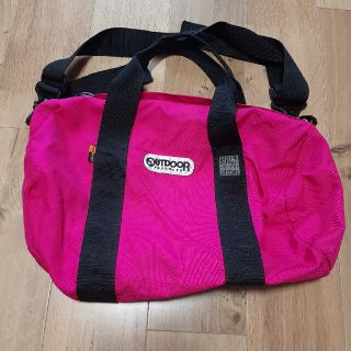 アウトドア(OUTDOOR)のOUTDOOR アウトドア コーデュラのショルダードラムバッグ 中サイズ ピンク(ショルダーバッグ)