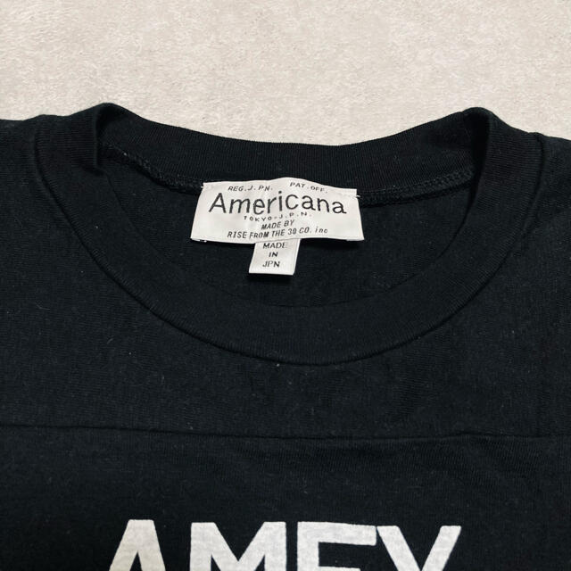 Americana AMEY ロゴ フットボール ナンバリング Tシャツ 黒 3