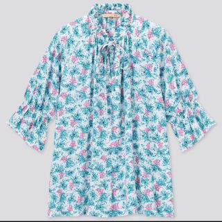 ユニクロ(UNIQLO)のユニクロ　ポール&ジョー　花柄爽やかブラウス　Mサイズ(シャツ/ブラウス(長袖/七分))