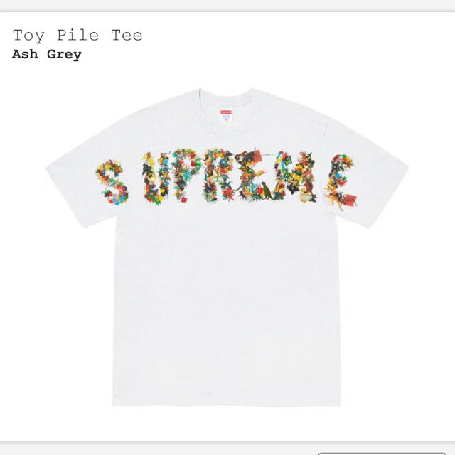 メンズMサイズ supreme toy pile tee 21ss ash grey