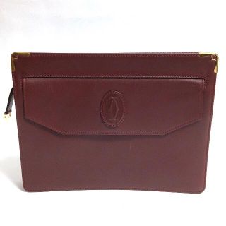 カルティエ(Cartier)のCartie カルティエ セカンドバッグ マストライン 本革 レザー ボルドー (セカンドバッグ/クラッチバッグ)