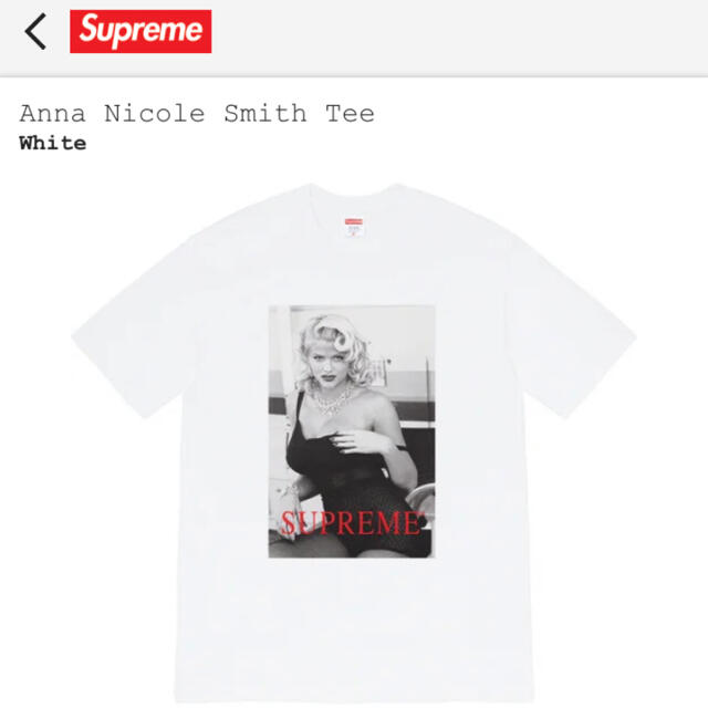 Supreme  シュプリーム   Anna Nicole Smith TeeWhiteSIZE