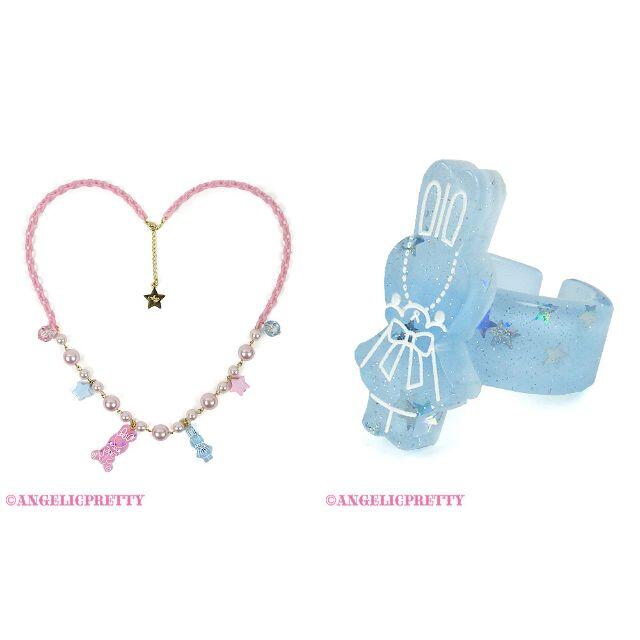 アクセサリーJelly Candy Toysリング(サックス)&ネックレス(ピンク)