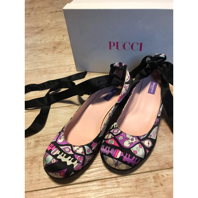 EMILIO PUCCI パンプス フラットパンプス 24.5cm プッチ 驚きの値段で