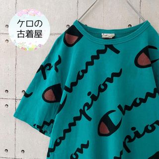 チャンピオン(Champion)の【激レア】90s  チャンピオン 総柄 Tシャツ　HERITAGE(Tシャツ/カットソー(半袖/袖なし))