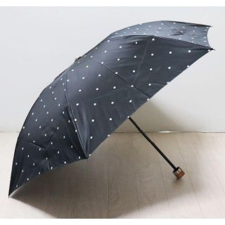 マッキントッシュフィロソフィー(MACKINTOSH PHILOSOPHY)の新品【マッキントッシュフィロソフィー】折り畳み傘 厚手生地 ドット柄 黒(傘)