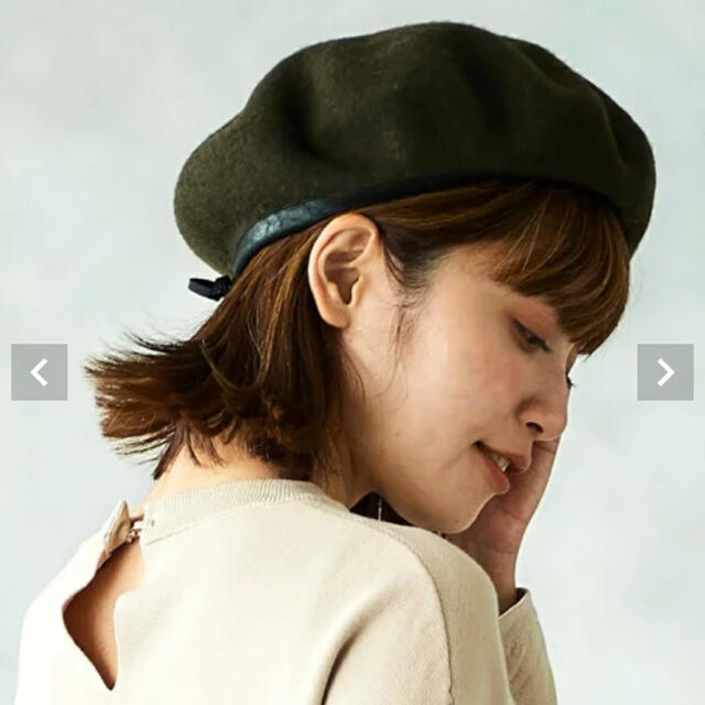 le.coeur blanc(ルクールブラン)のルクールブラン ベレー帽 ほぼ未使用 グレー レディースの帽子(ハンチング/ベレー帽)の商品写真