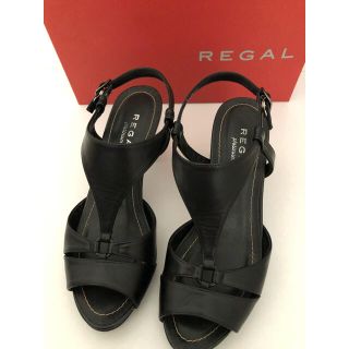 リーガル(REGAL)の【美品】REGAL リーガル　サンダル　ブラック(サンダル)