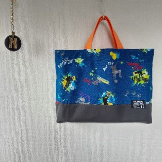 お値下げ¥1850→¥1750#スプラッシュ×蛍光オレンジ　レッスンバッグ(バッグ/レッスンバッグ)