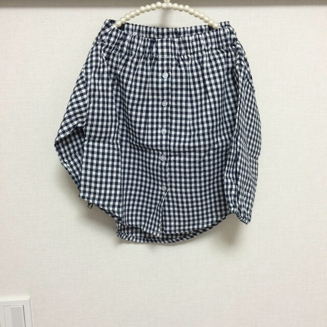 夏祭り‼️【100cm】6分袖オフショルブラウス キッズ/ベビー/マタニティのキッズ服女の子用(90cm~)(Tシャツ/カットソー)の商品写真