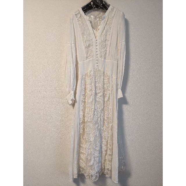 Ameri MEDI EMBROIDERY TULLE LACE DRESS-
