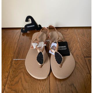 ハワイアナス(havaianas)の【Havaianas】ハワイアナス ×スワロフスキー ビーチサンダル(新品)(ビーチサンダル)