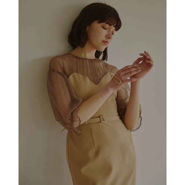 Ameri VINTAGE(アメリヴィンテージ)の新品未使用 AIRY SLEEVE TIGHT DRESS レディースのフォーマル/ドレス(ロングドレス)の商品写真