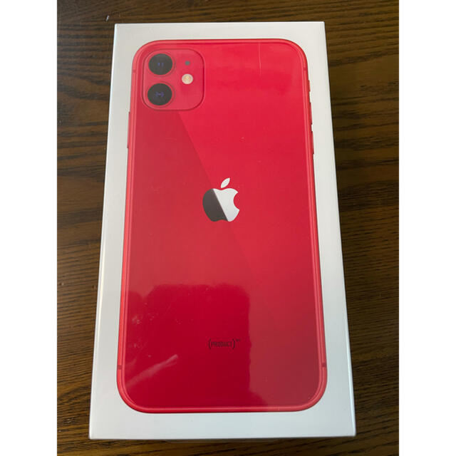 iPhone(アイフォーン)の【新品未開封】iPhone11 128GB（PRODUCT）RED SIMフリー スマホ/家電/カメラのスマートフォン/携帯電話(スマートフォン本体)の商品写真