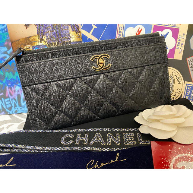 極美品⭐︎ CHANEL マドモアゼル マトラッセ キャビアスキン スリム長 ...