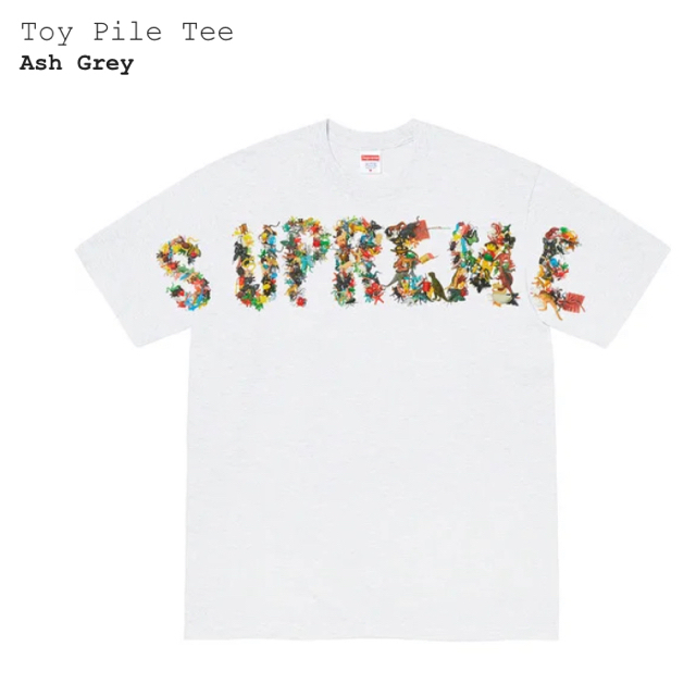 Supreme(シュプリーム)のMサイズ Supreme Toy Pile Tee Ash Grey メンズのトップス(Tシャツ/カットソー(半袖/袖なし))の商品写真