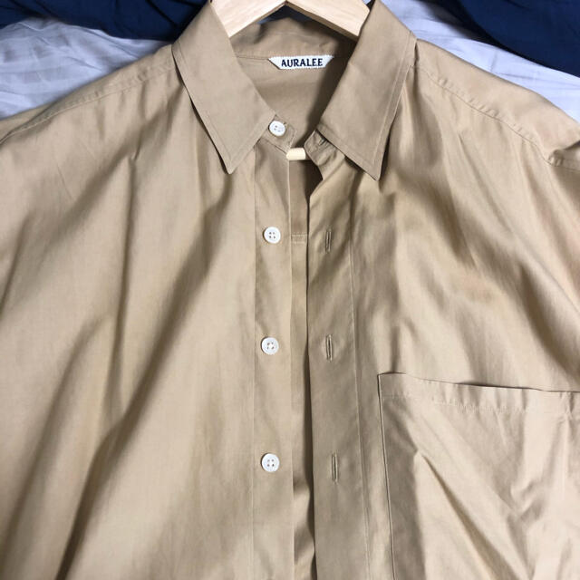 トップスauralee シャツ　WASHED FINX TWILL CPO SHIRT