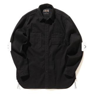 ビームス(BEAMS)の美品　BEAMS PLUS  デニム ワークシャツ　ブラック　L(シャツ)