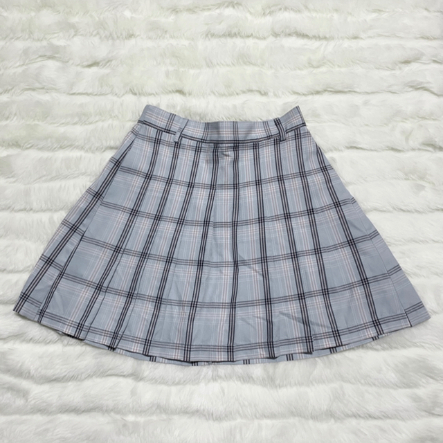 heather(ヘザー)のHeather チェックプリーツスカート 水色 レディースのスカート(ミニスカート)の商品写真
