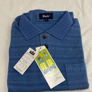 パリス(PARIS)のメンズ　Paris ポロシャツ　半袖　新品　Ｌサイズ　ネイビー(ポロシャツ)