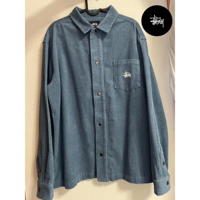 STUSSY Graffiti CordOvershirt Dusty Blue