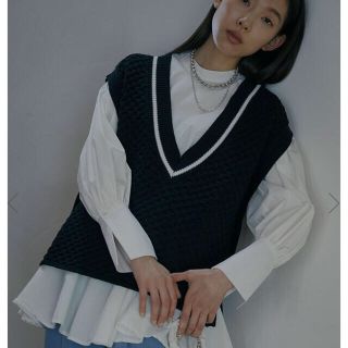 アメリヴィンテージ(Ameri VINTAGE)の即発送 FLARE SHIRT WITH VEST タイムセール(シャツ/ブラウス(長袖/七分))