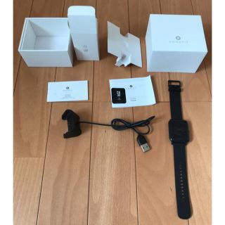 amazfit bip スマートウォッチ　黒(腕時計(デジタル))