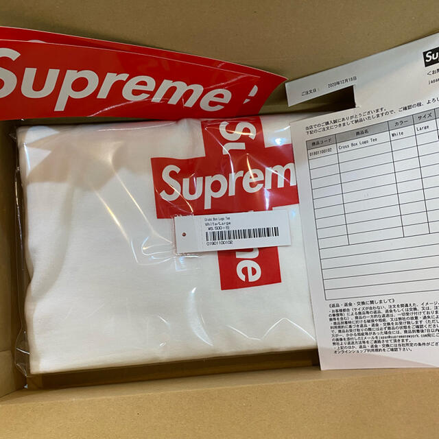 supreme cross box logo tee 新品 LサイズTシャツ/カットソー(半袖/袖なし)