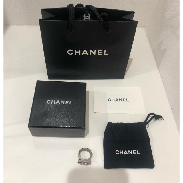 CHANEL(シャネル)のCHANELシャネル　指輪リング　シルバーパールストーン レディースのアクセサリー(リング(指輪))の商品写真