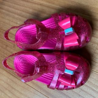 クロックス(crocs)のクロックス　サンダル　リボン　(サンダル)